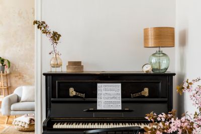 Upright Black Piano Moving