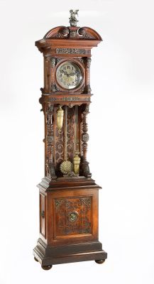 Ornate Grandfather Clock Moving